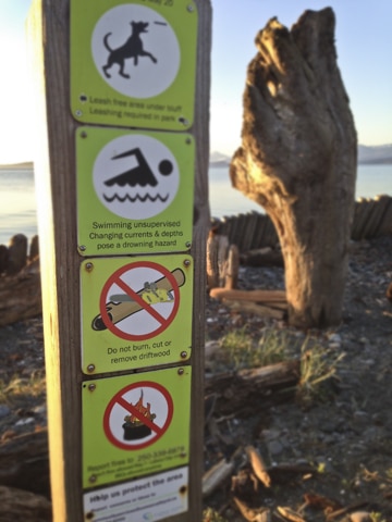 Goose Spit sign
