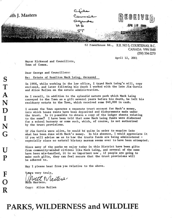 Masters Letter
